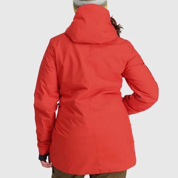 $329 NWT Outdoor Research Women’s Snowcrew Jacket Coat Cranberry Red - Picture 3 of 4